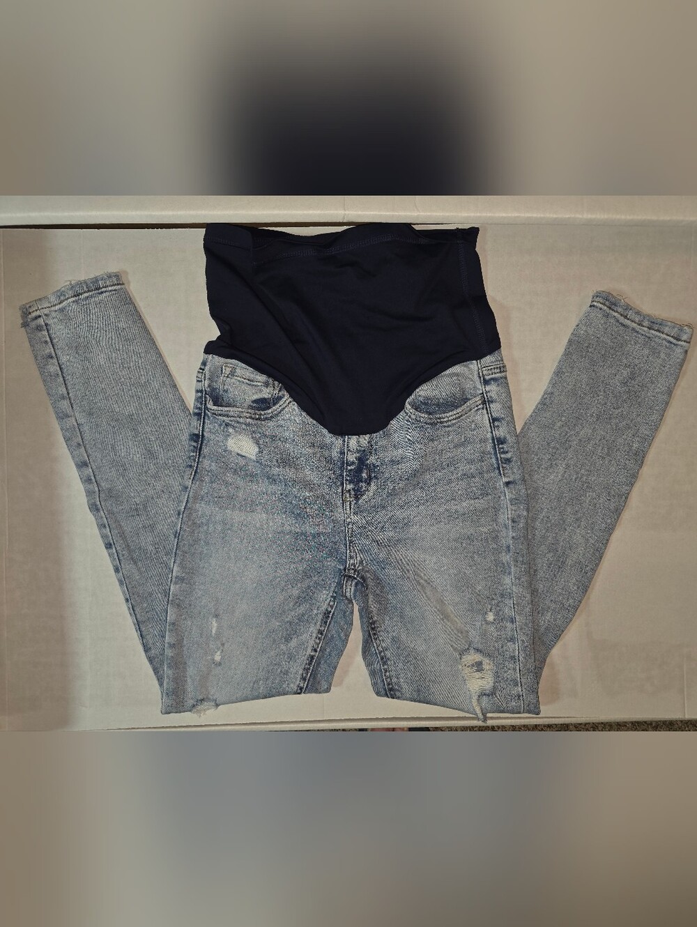 Pinkblush Light Blue Skinny High-Rise Maternity Jeans Size 28